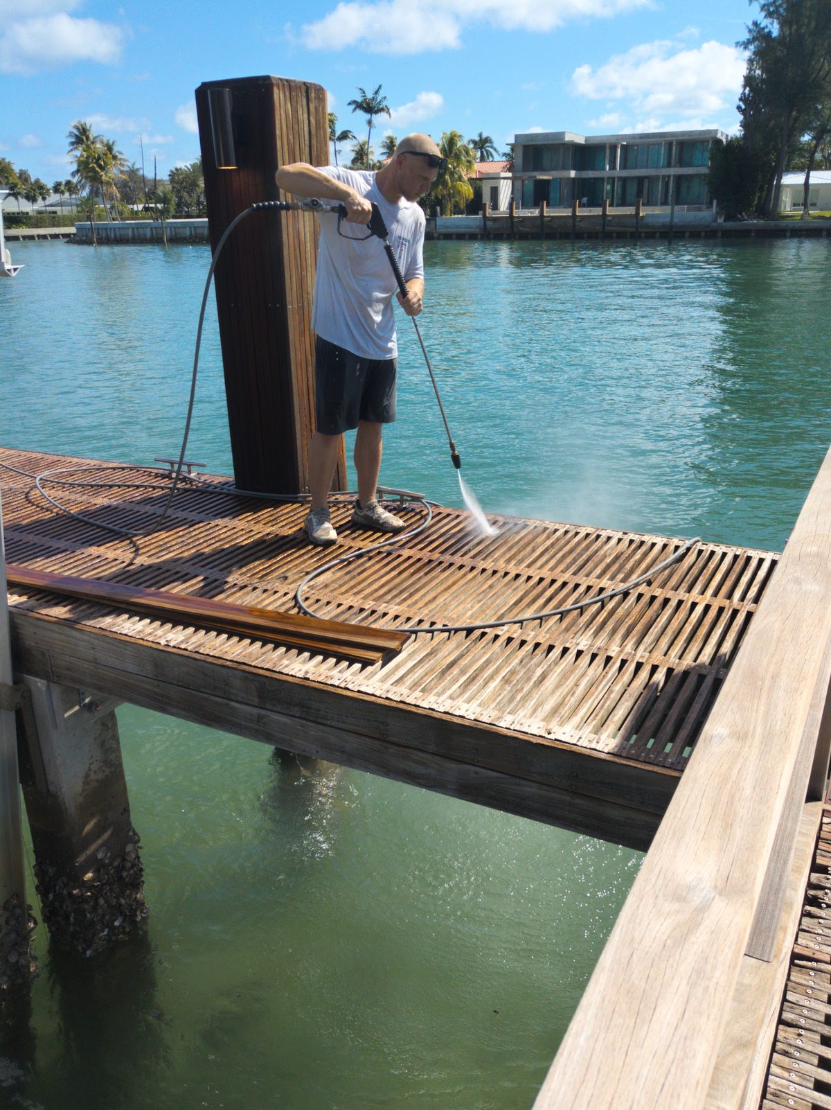 Waterfront dock boards, mid-clean